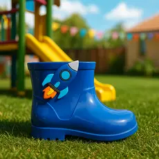 Galocha Botas Menino Infantil Dragão Foguetes Masculinos Criança Leve Confortável Impermeável