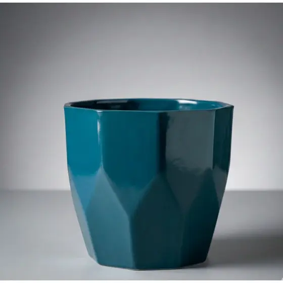 Vaso Facetado Médio N4 Decorativo Para Plantas e Ideal Para Centro de Mesa Casa Sala Cozinha