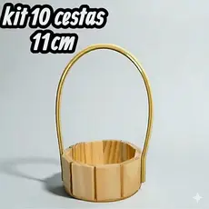 Kit 10 Cesta Mini Redonda 11 Centímetros