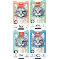 Kit 4 Wanpy Creamy Treat Petisco Cremoso para Gatos 70g – 20 Tubos