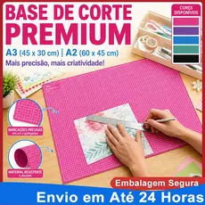 Tapete de Corte A3 45x30cm Dupla Face PVC Resistente Artesanato Patchwork