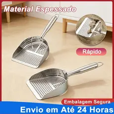 Pá Areia para Gato em Aço Inoxidável - Peneira para Areia de Gato Escova de Limpeza para Caixa Areia, Ferramenta
