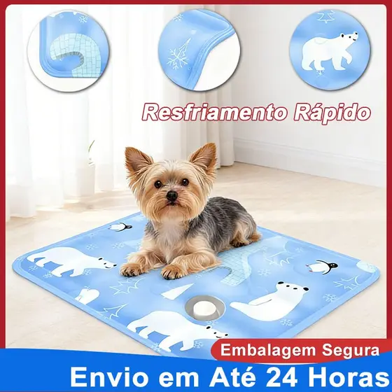 Tapete Pet Gelado Resfrescante 60*90cm para Cães Gatos Tapete de escalada para animais de estimação