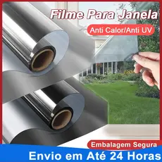 Película para Janela Anti Calor 99% UV - Privacidade Espelhada para Residência Carro 50cm x 1 a 4 m