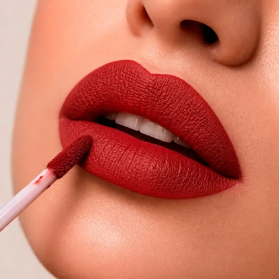 Batom Matte Líquido 24 horas Vermelho Max Love Cores Longa Duração Vinho