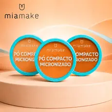 Pó Compacto Micronizado Mia Make Maquiagem Toque Aveludado Longa Duração
