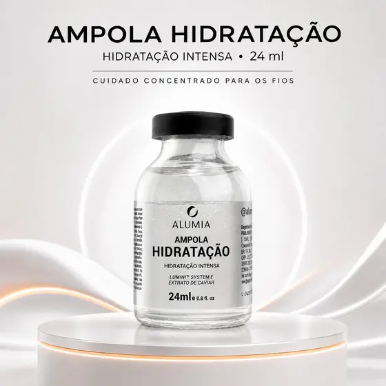 Ampola de Hidratação Alumia 24ml – Lumini System + Caviar • Brilho Intenso • Toque Sedoso • Efeito Mousse