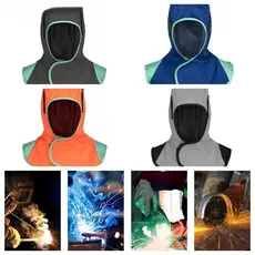 Capacete de soldagem, capacete estilo capa retardante de chamas, capuz de soldador respirável
