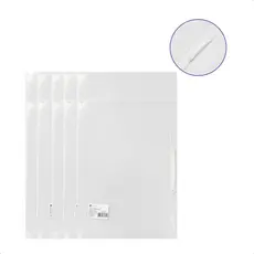 Pasta Com Ferragem Transparente Sem Abas 10un Polibras Soft Cristal A4