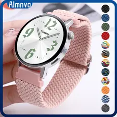 Pulseira Strap De 18mm Elástico Nylon Para Relógio Smartwatch Huawei Watch GT 6 5 4 41mm/Garmin Venu 3/ 2S /Fossil