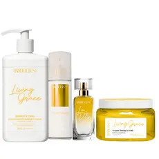 Kit Living Grace Body Splash Esfoliante Hidratante Corporal Perfume Capilar Barbour's Beauty