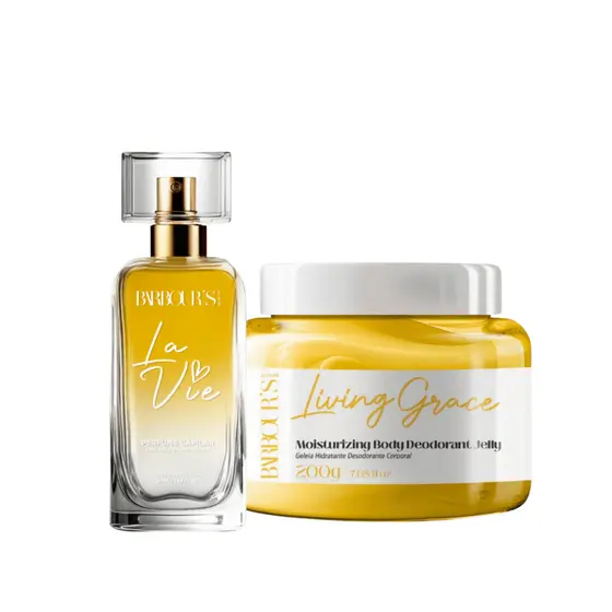 Kit Perfume Capilar 50ml Geleia Hidratante Corporal 200ml Living Grace Barbour's Beauty