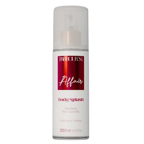 Body Splash Affair Barbour's Beauty 200ml Desodorante Corporal Desodorante Colônia Toque Sensual