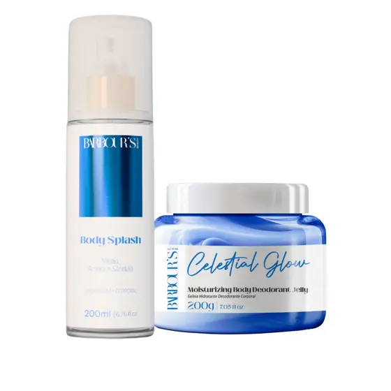 Kit Body Splash e Geleia Hidratante Corporal Celestial Glow Barbour's Beauty