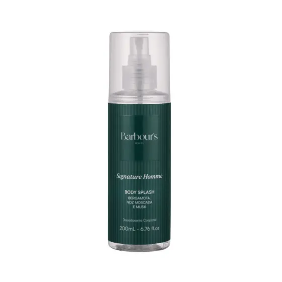 Body Splash Signature Homme Desodorante Colônia 200ml Barbour’s Beauty