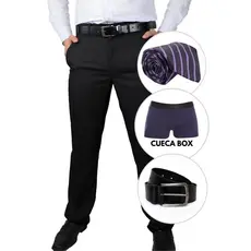 Calça Social Masculina Oxford Tradiconal Casual + Cueca Cinto Gravata