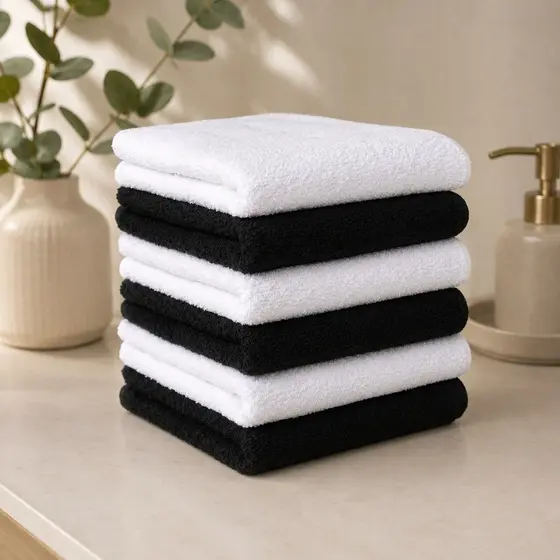 Kit 10 Toalhas de Rosto Salão Premium Toque Aveludado e Alta Durabilidade 48x70cm