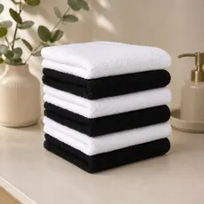 Kit 10 Toalhas de Rosto Salão Premium Toque Aveludado e Alta Durabilidade 48x70cm