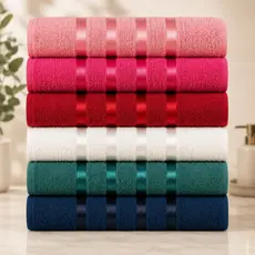 Kit 5 Toalha de Rosto Premium 45x70cm 100% Algodão Super Macia Alta Absorção