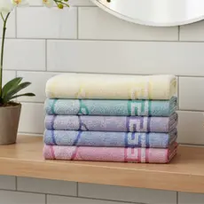 Kit 10 Toalhas de Banheiro Mali 45x70cm Piso Atoalhado 100% Algodão Com ou Sem Estampa de Pé