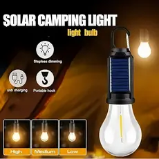 Lâmpada De Emergência Com LED Portátil Recarregável Iluminacao Ajustável solar
