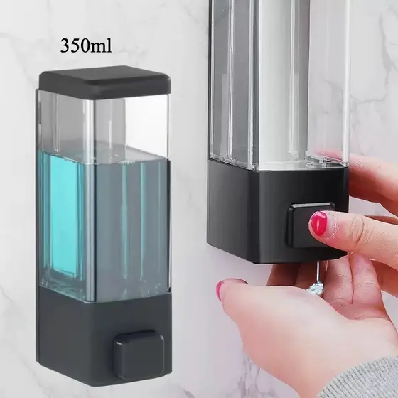 Suporte Dispenser de Parede Sabonete Líquido Álcool Gel Detergente Saboneteira Plástico 350ML judystore