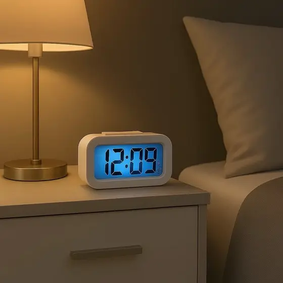 Mini Relógio Digital De Mesa Criado Mudo Com Led Despertador E Função Soneca - Sortido