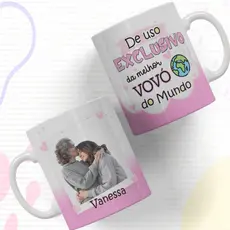Caneca Personalizada Com foto e Nome Uso Exclusivo o Dia das Mães Avó Tia Pais Dindos Chefe Irmão