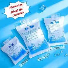 Kit gelo em gel artificial reutilizável flexível 100 ml/400 ml Gelotech gelox bolsa de gelo cooler