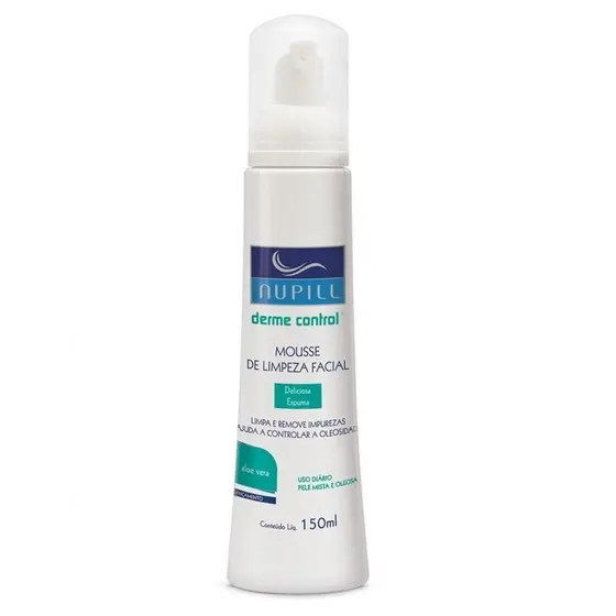 Nupill Mousse de Limpeza Facial Derme Control 150ml