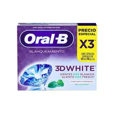 Kit Creme Dental Oral-B 3D White 70g - 3 Unidades