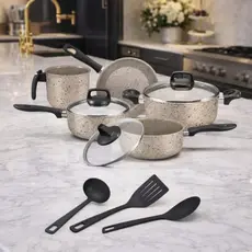 Kit de Panelas Marfim Antiaderente 8 Peças Teflon Premium – Alta Qualidade