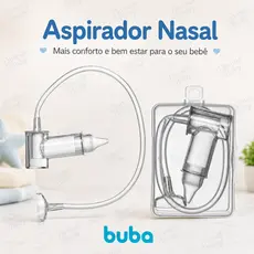 Aspirador Nasal Buba para Bebê com Estojo em Silicone 0 Meses+