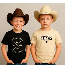 Kit 2 Camiseta Infantil Texas Country Cowboy Tendencia Top