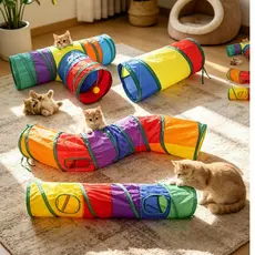 Brinquedo Para Gato e Cães Interativo Túnel Gato  Cachorro Labirinto Dobrável