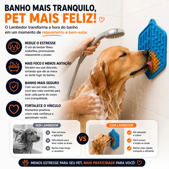 Tapete Lambedor Hexágono Pet Comedouro Interativo p/ Cães e Gatos