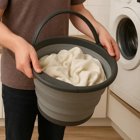 Balde Retrátil Silicone Portátil Limpeza 3L 8L Multiuso Pronto Entrega