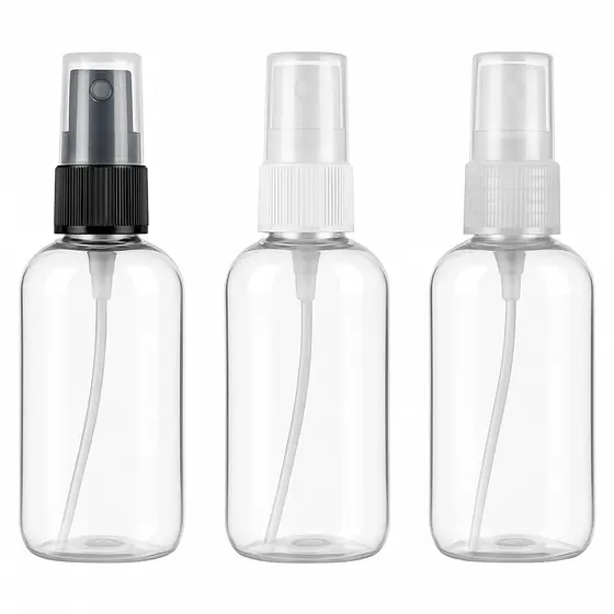 100 Frascos Plástico Pet Oval 60ml Válvula Spray Para Perfume