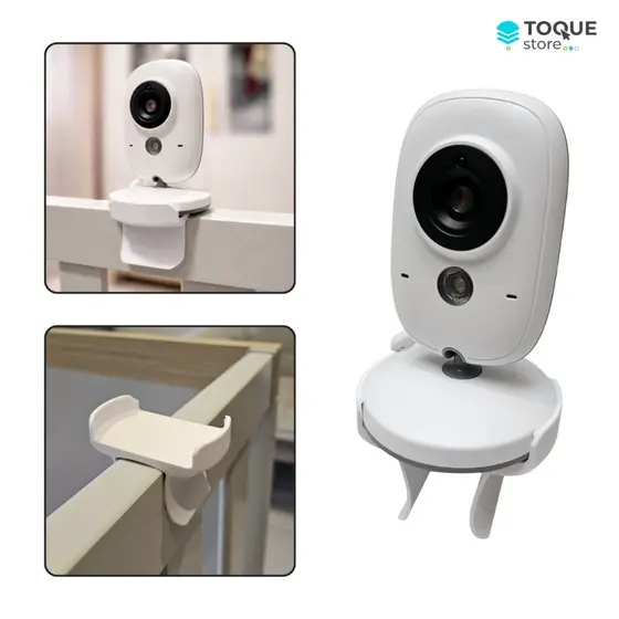 Suporte de Babá Eletrônica Para Berço Universal Ajustável Flexível - Monitor Bebê Vb603 Resistente