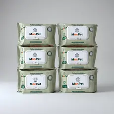 Toalha Lenço Umedecido Para Caes E Gatos Pet 6 Pacotes C/ 50