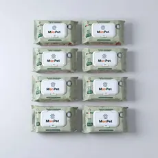 Toalha Lenço Umedecido Para Caes E Gatos Pet 8 Pacotes C/ 50