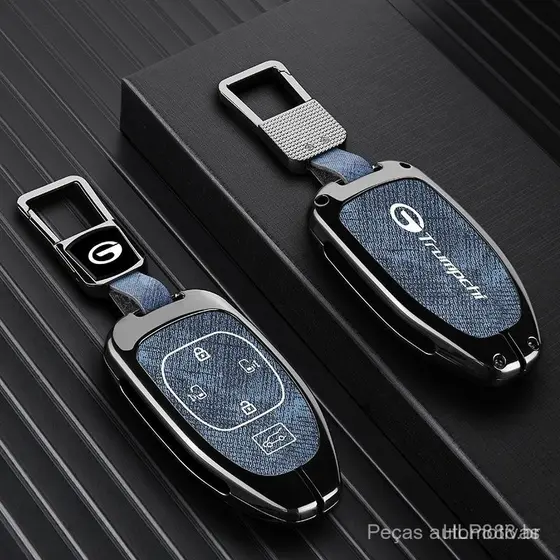 Capa de Chave de Carro em Couro + Liga para Trumpchi GAC GS4 GM6 GM8 GA3 GA6 GS7 GA4 GS5 GS3 Legend GS8 Empow J11 J15 AD