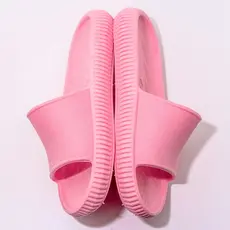 Chinelo Nuvem Macio Slide Leve Confortável Feminino Adulto e Infantil Rosa