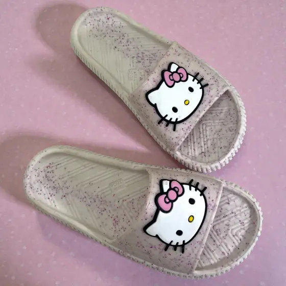 Chinelo Nuvem Infantil Menina Glitter Confortável Leve Slide Juvenil Hello