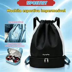 Mochila esportiva impermeável grande capacidade compartimento independente para sapatos ideal para esportes e viagens