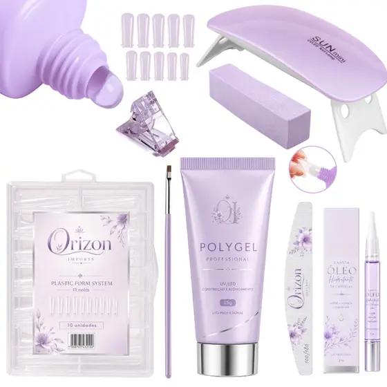 KIT POLYGEL + CABINE SUN MINI + POLYGEL + MOLDE F1