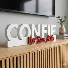 Letreiro 3D Decorativo - CONFIE NO SEU AXÉ