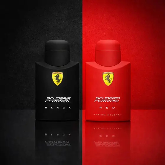 1 Ou 2 Perfumes Ferrari Black + Ferrari Red Masculino Eau de Toilette Dia e Noite Fixação Intensa
