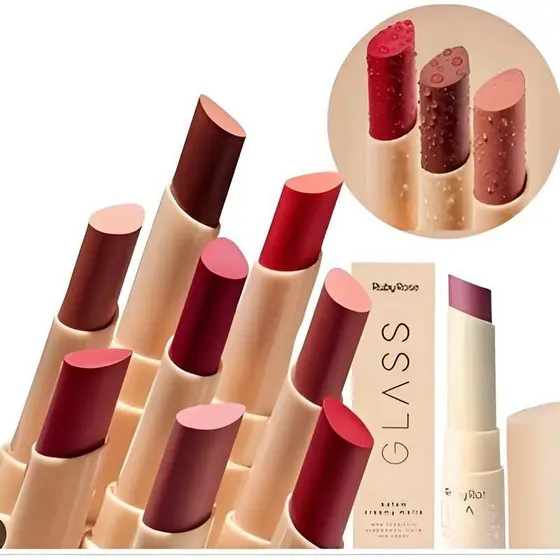 Batom Ruby Rose Creamy Matte - Textura Suave e Cobertura HB F567