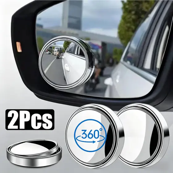 2pcs Espelhos Auxiliares 360° para Ponto Cego, Convexos, Ângulo Ampla, para Retrovisor  XT-003